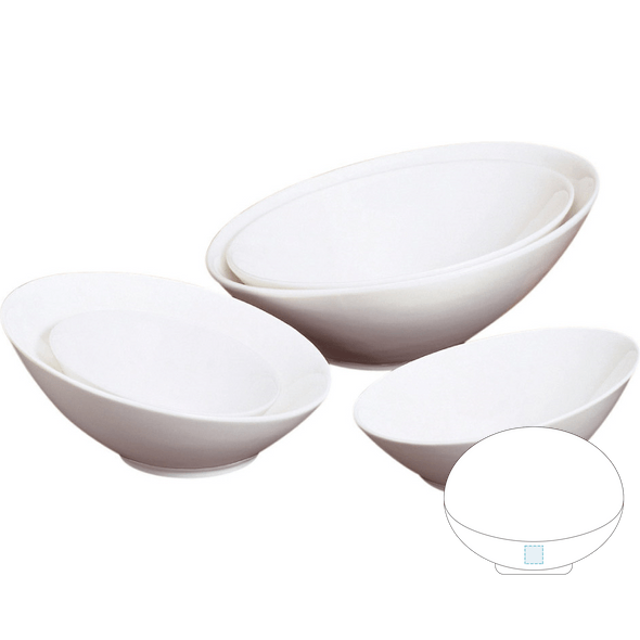 Bol Irrégulier En Porcelaine Blanche